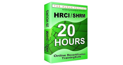 HRCI | SHRM 20 Hour Online Recertification Training Suite <br><small><em>HRCI: 20 Credits <br>SHRM: 20 PDCs</em></small>